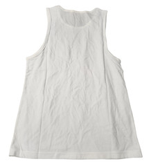 Fresh Clean Tees Mens S Tank Top Sleeveless Shirt White Cotton Blend Crewneck