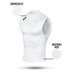 Men’s Turtleneck Compression Tank Top, Sleeveless, Modal Fabric – Workout Gear