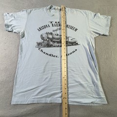 Vintage Arizona Railway Museum Shirt Mens Large Train Graphic Chandler 80s USA