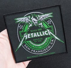 SEEK AND DESTROY BEER LABEL Licensed METALLICA Sew On Band Woven PATCH