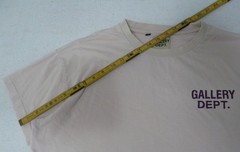 Gallery Dept T Shirt Mens Large Souvenir Tee Cream Beige Double Sided Hollywood