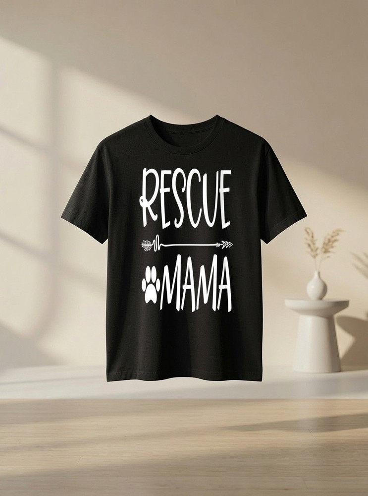 Cute Rescue dog Mama – Best Gift idea For Mom Dog Lover Graphic Tee Gift
