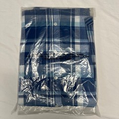NWT Liberty Blues 79-5180-9 Blue White Plaid Collared Short Sleeve Tall 3XL