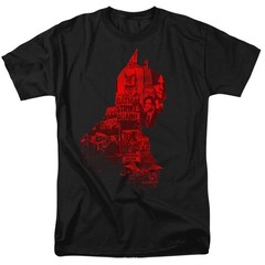 DC Comics – The Batman – News Silhouette – Adult Unisex T-Shirt – Black