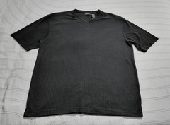 Claiborne Mens Short Sleeve Stretch Shirt Black Top Size XXL Basic Casual