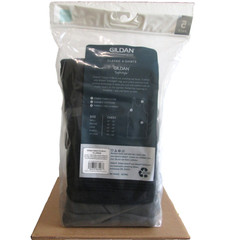 New Men’s Gildan Select 5 Pack Tag Free Black Cotton A-Shirts Tank Tops Lg 42-44