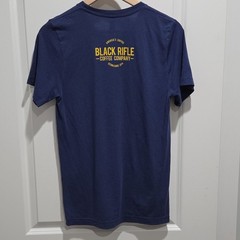 Bella + Canvas Blue Coffee Graphic Print Cotton Knit Crew Neck Tee S