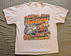 Y2K Dirt Track Racing Graphic T-Shirt Mens L Dennis Bailey 81 Terry Meitzler