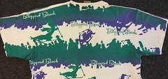Vtg 90s Disney Blizzard Beach Faded Distress AOP Shirt L Surf Vaporwave Grunge