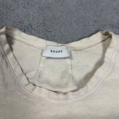Rhude Win Smokers Die Younger Graphic T-Shirt Mens Small Cream Red Off-White