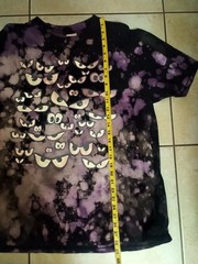 Vintage 90s Stedman Spooky Eyes Men’s XL Purple Black Bleach Tie Dye T-Shirt