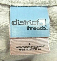 DISTRICT THREADS ~ SAND TAN Crewneck Tee T-Shirt ~Size LARGE ~NWOT