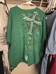 MMA-Affliction Styled Size XXl T-Shirt Delta Pro Weight Color Green Pre Owned