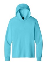 Men’s Lightweight Long Sleeve Hooded Tee 100% Cotton Hoodie T-Shirt S-4XL NEW!