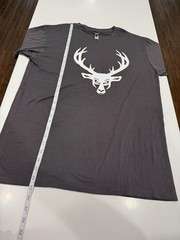 Bucked Up Gray USA Graphic Logo Crew Neck Short Sleeve Men’s T-Shirt Size L