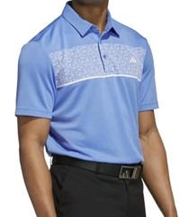adidas Men’s Stretch Short Sleeve Chest Print Golf Polo Shirt Large