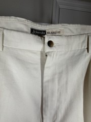 St. John’s Bay Men’s 40×34 Cream Chino Pants Relaxed Fit Pleated Front Cotton