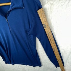 Patagonia Capilene Base Layer Top Mens Medium Blue 1/4 Zip Shirt