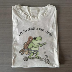 Off To Trust A Tiny Ledge Shirt, Funny Frog Climbing Tee, Rock Climbing Gift