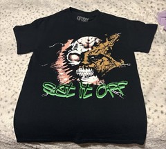 Offset Migos Set It Off Tour T-shirt Men’s Size S 100% Cotton BLACK Rip Face Tee