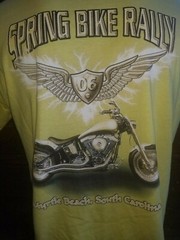 SPRING BIKE RALLY Myrtle Beach, South Carolina yellow XL t-shirt