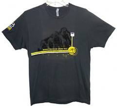 Sz L MANHATTAN BEACH GRAND PRIX Bicycle Races T-Shirt 2012 Cotton Gray NextLevel