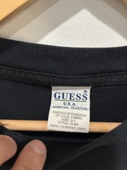 Vintage Guess Jeans USA T Shirt XL Black Tribal Tiki Graphic Y2K Streetwear