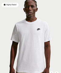 Nike Men’s Sportswear Club T-Shirt Crewneck Black NWT AR4997-014 Sz S/M/L/XL/XXL