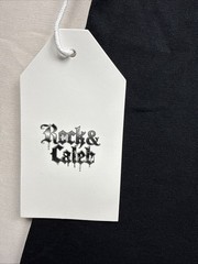 ROCK & CALEB T-SHIRT BLACK MEN’S SIZE L FRONT AND BACK GRAPHIC BNWT 🔥🔥