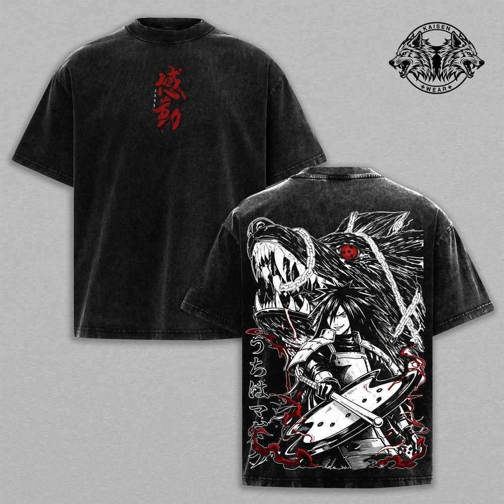 Madara Uchiha – NRT Anime T Shirt Vintage Washed Oversized Streetwear