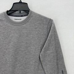 Terramar Heavyweight Merino Wool Thermal Crew Shirt Mens Small Gray Hiking Camp