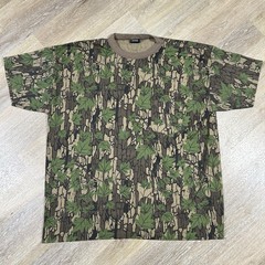 Vintage Ace Sportswear Trebark Camo Shirt XXL Single Stitch Tree Leaf Camouflage