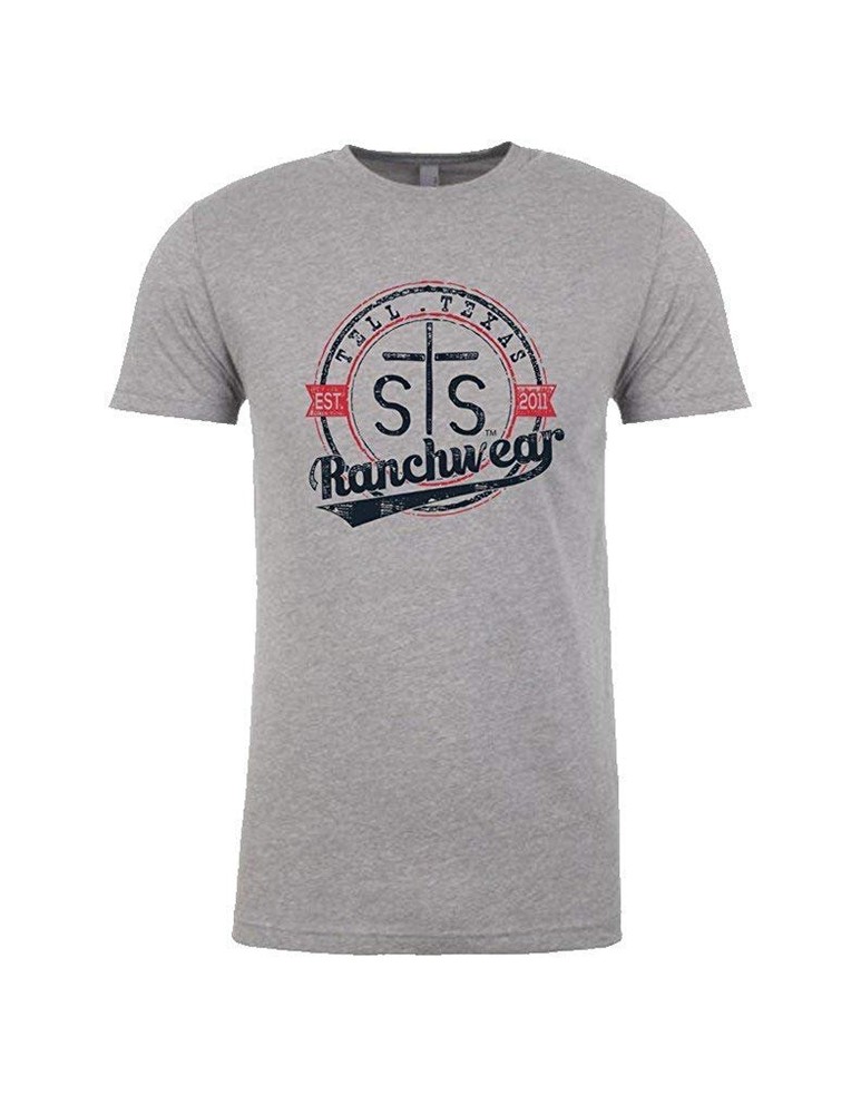 STS Ranchwear Men’s Vintage Tee Gray STS6210DH