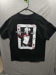 Suicide Squad Shirt Mens Black Harley Quinn Card Graphic Comic Tee XL