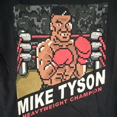 Official Mike Tyson Heavyweight Champion Punch Out Black Crew Neck Tee Men’s M