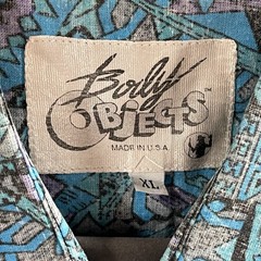 Body Objects Shirt Geometric Pattern Blue Size XL