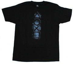 PlayStation Mens T-Shirt – Shadowy Button Symbols Image