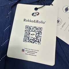 NWT Rokka&Rolla Men’s XL/XG Stretch Mesh Lined Swim Navy Trunk UPF50 Quick Dry