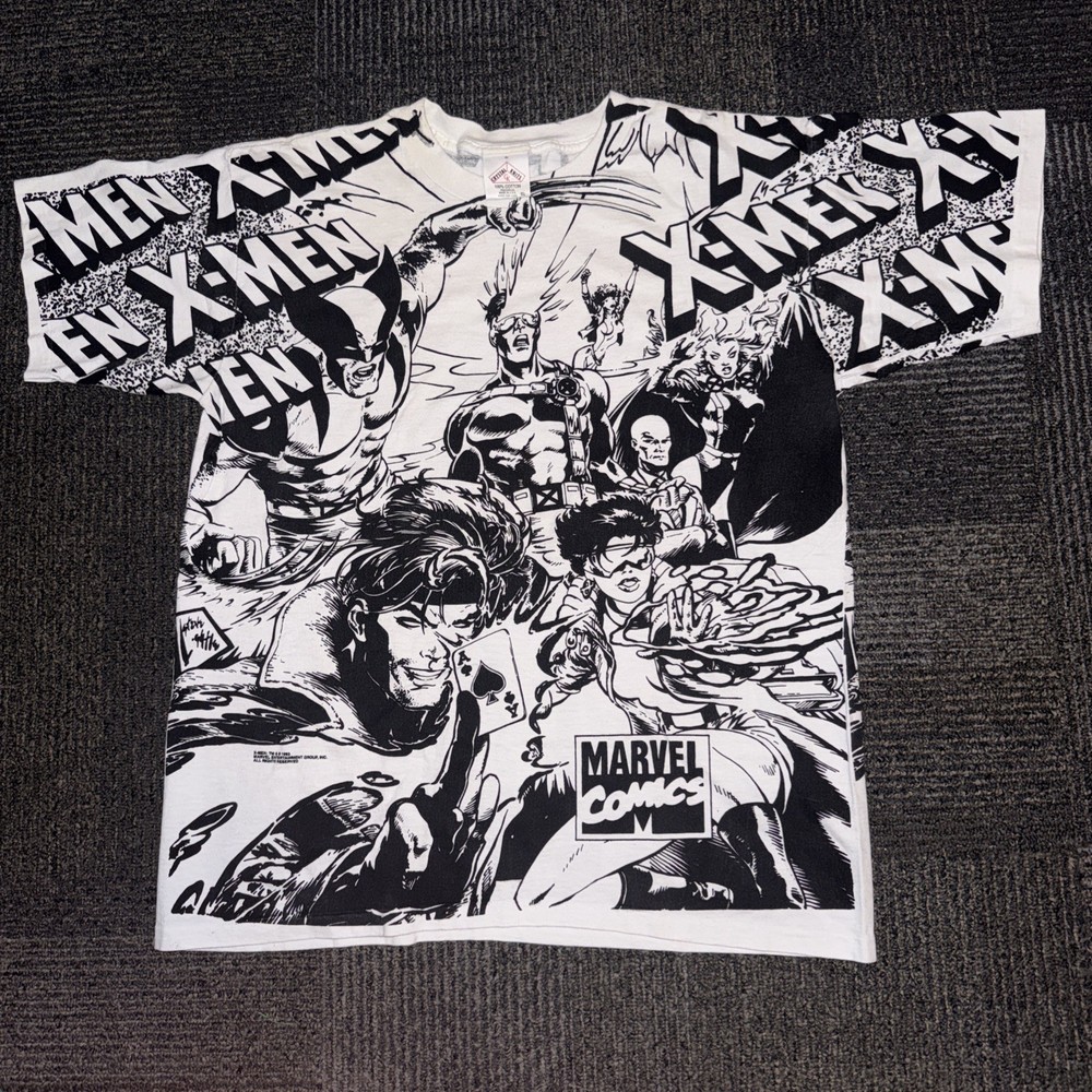 Vintage Aop 1994 X-men Double Sided Marvel Comics Shirt Wolverine