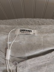 Coofandy Henley T Shirt For Men Gray Size XXL