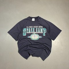 Vintage 90s Space Camp US Space Rocket Center T Shirt Mens L Navy NASA Single