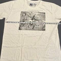 Roots of Fight Pele 1958 Photo Tee Brazil Soccer Graphic T-Shirt Mens 3XL White