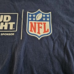 Bud Light Official Beer Sponsor NFL Blue T-shirt, Large