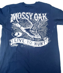 Mossy Oak Logo T-Shirt Small S NWT Live to Hunt Graphic Tee Camo Hunting NEW
