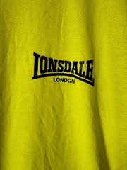 Lonsdale London Neon Yellow Graphic T-Shirt – Mens Large – Sporty Mesh
