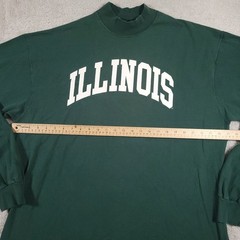 Vintage Soffe’s Choice Long Sleeve Shirt Mens 2XL Green Illinois Graphic Tee USA