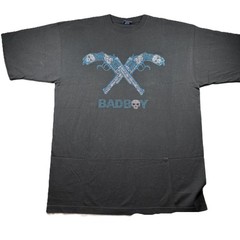 Deluxe by LG Men Vintage Y2K T-Shirt Bad Boy Revolver Skull Studded 2XL K140
