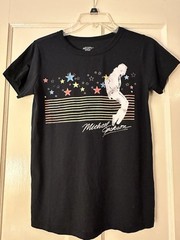Michael Jackson Black Graphic T Shirt By Mighty Fine Sz. S EUC