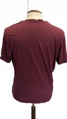 M&S Pure Cotton T-Shirt – Burgundy – Size L