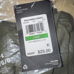 Under Armour Men’s Loose Left Chest Logo L T-Shirt, Green